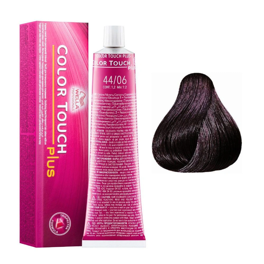 Wella Color Touch Hajszínező - 44/06 60ml Medium Brown Natural Violet képe 1